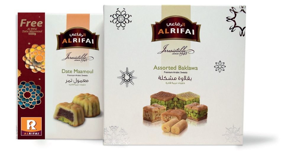 Al Rifai Assorted Baklawa With Free Date Maamoul 500g